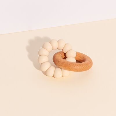 Beechwood Teether in Vanilla