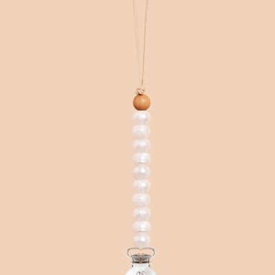 Pince à tétine Pearl Sienna en argent