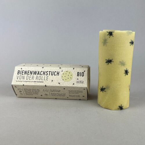 Bio Bienenwachstuch von der Rolle (Edition Bienen)  in Wabenverpackung