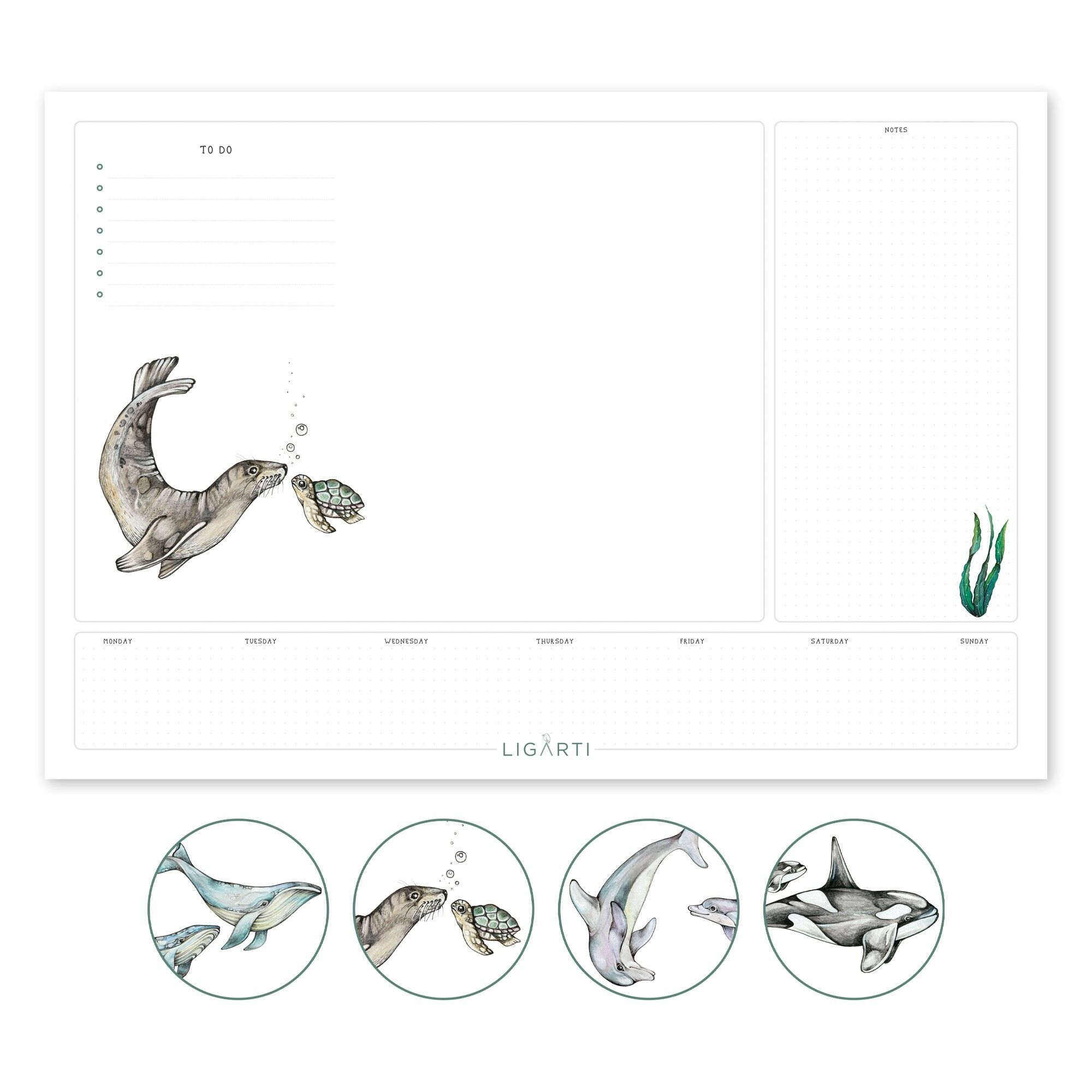 Sottomano da scrivania – Amici dell'Oceano