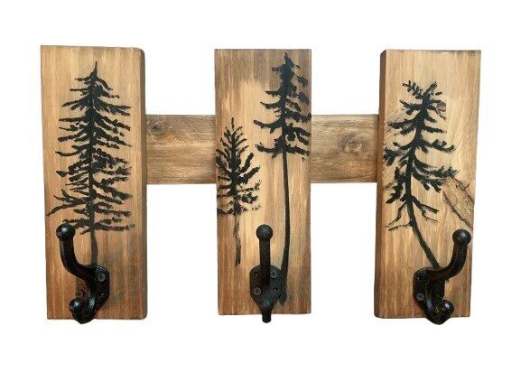 Patère rustique forêt