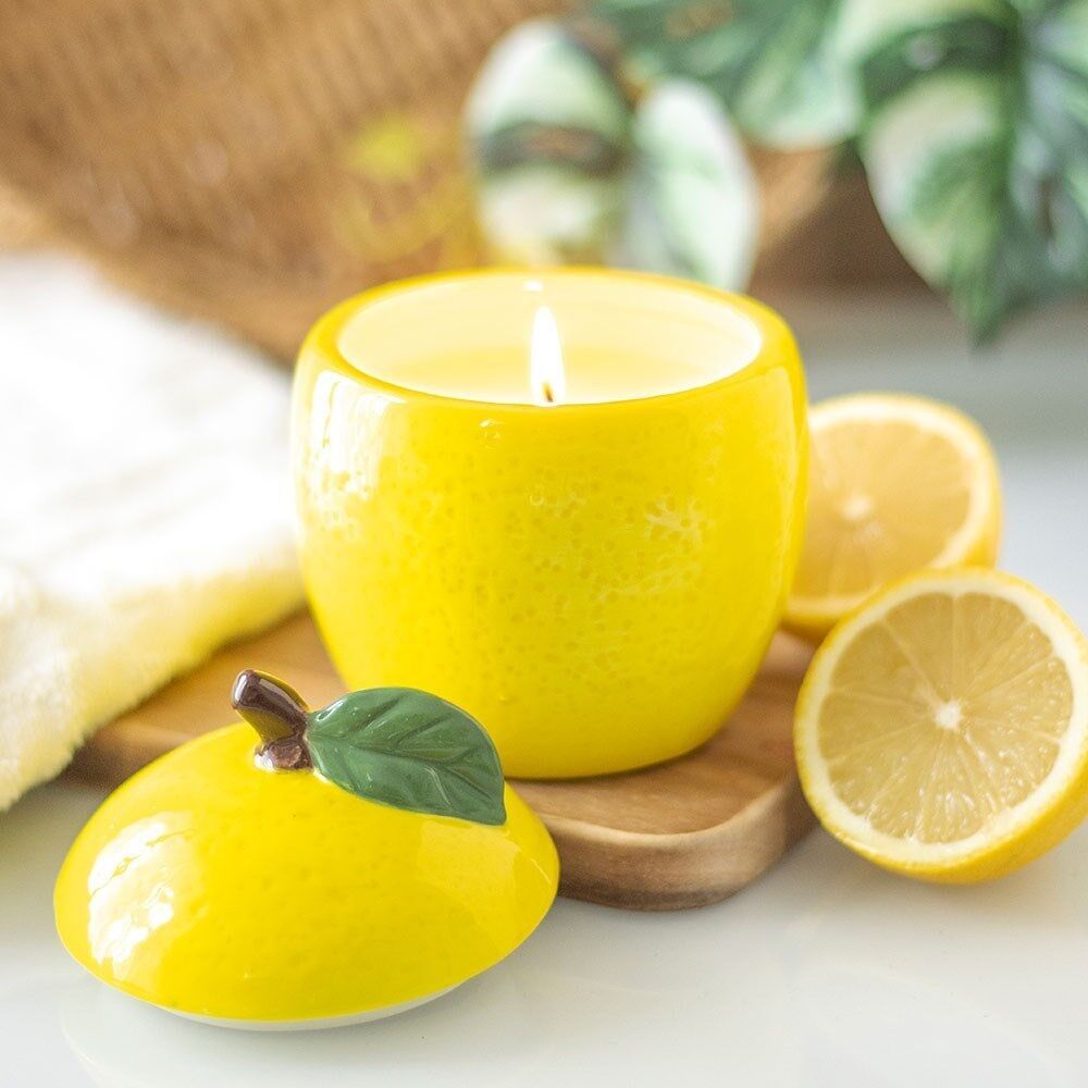Barattolo per candele a forma di limone