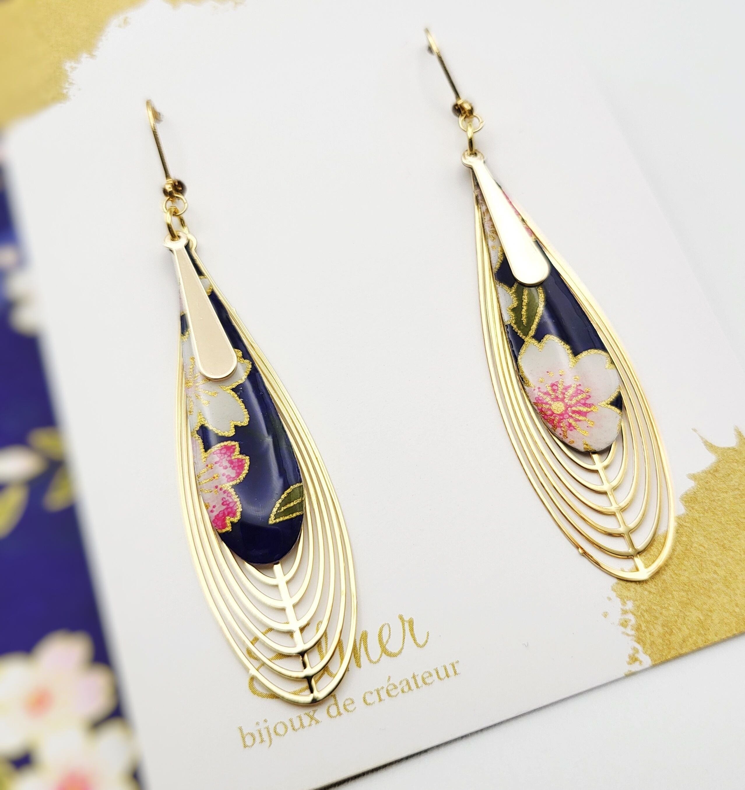 Boucles d'oreilles pendantes RAN, 4 coloris