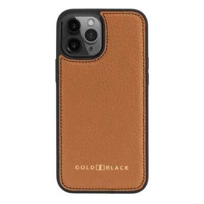 Custodia in pelle per iPhone 12 Pro Max nappa marrone