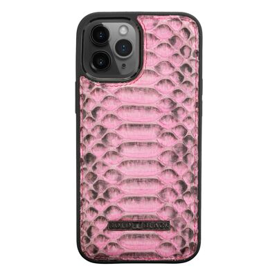 iPhone 12 Pro Max leather sleeve Python Pink