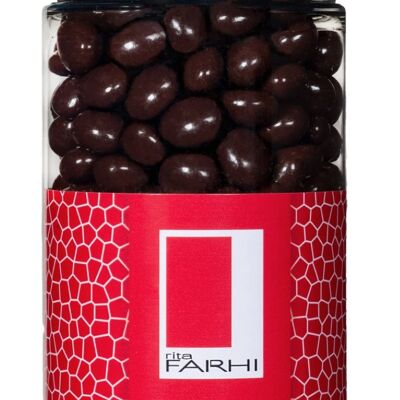 Dark Chocolate Coated Coffee Beans in a Gift Jar