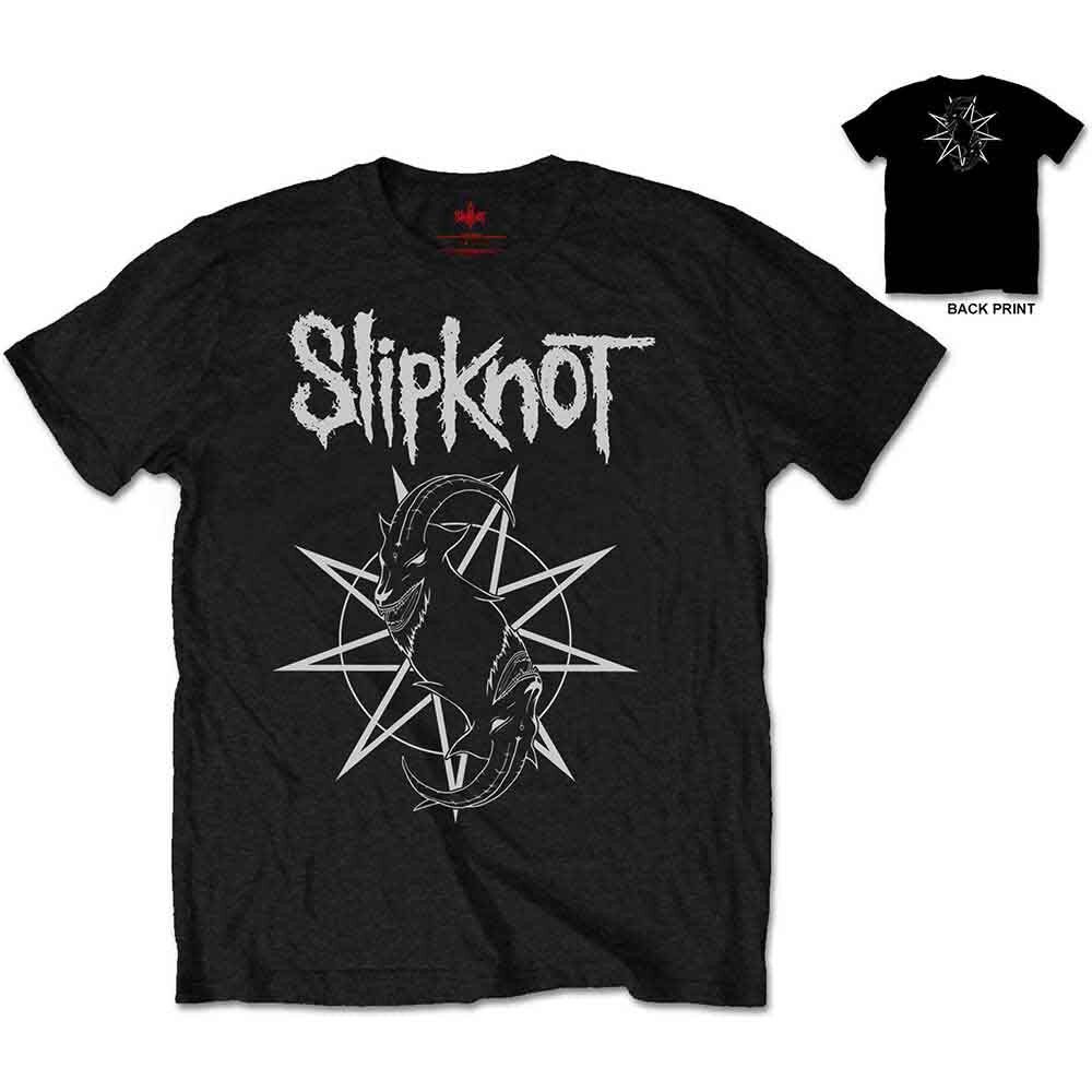 Slipknot T-Shirt – Goat Star Logo Aufdruck auf der Rückseite