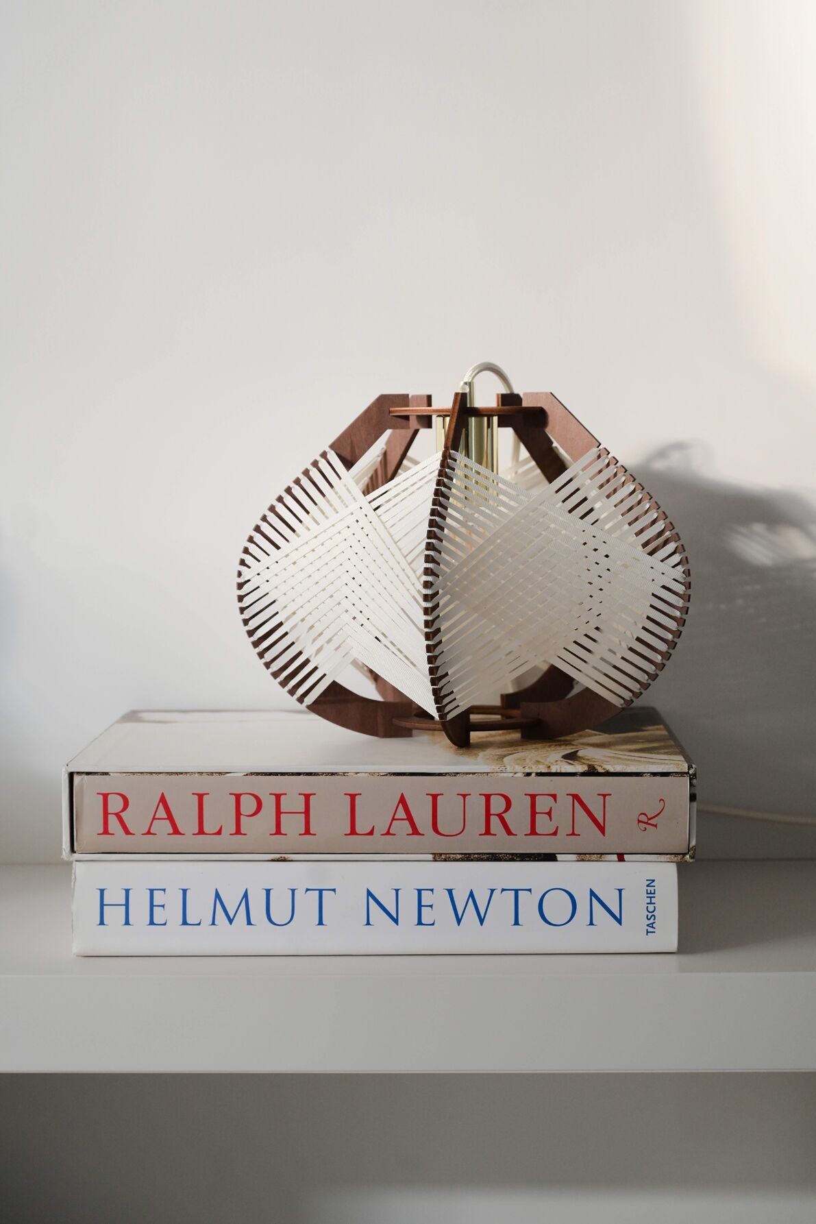 Kleine Holzlampe / T 32 cm / Hängeoption