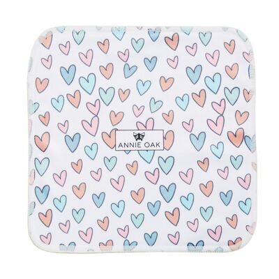 Paño facial de bambú súper suave - Corazones