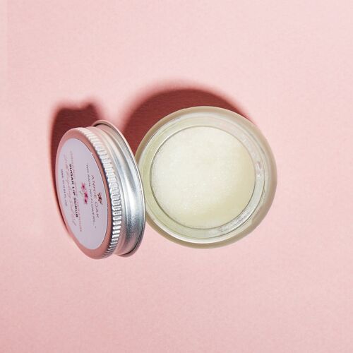 RADIANCE Organic & Natural Rose Geranium Sugar Lip Scrub with Raspberry Seed Oil