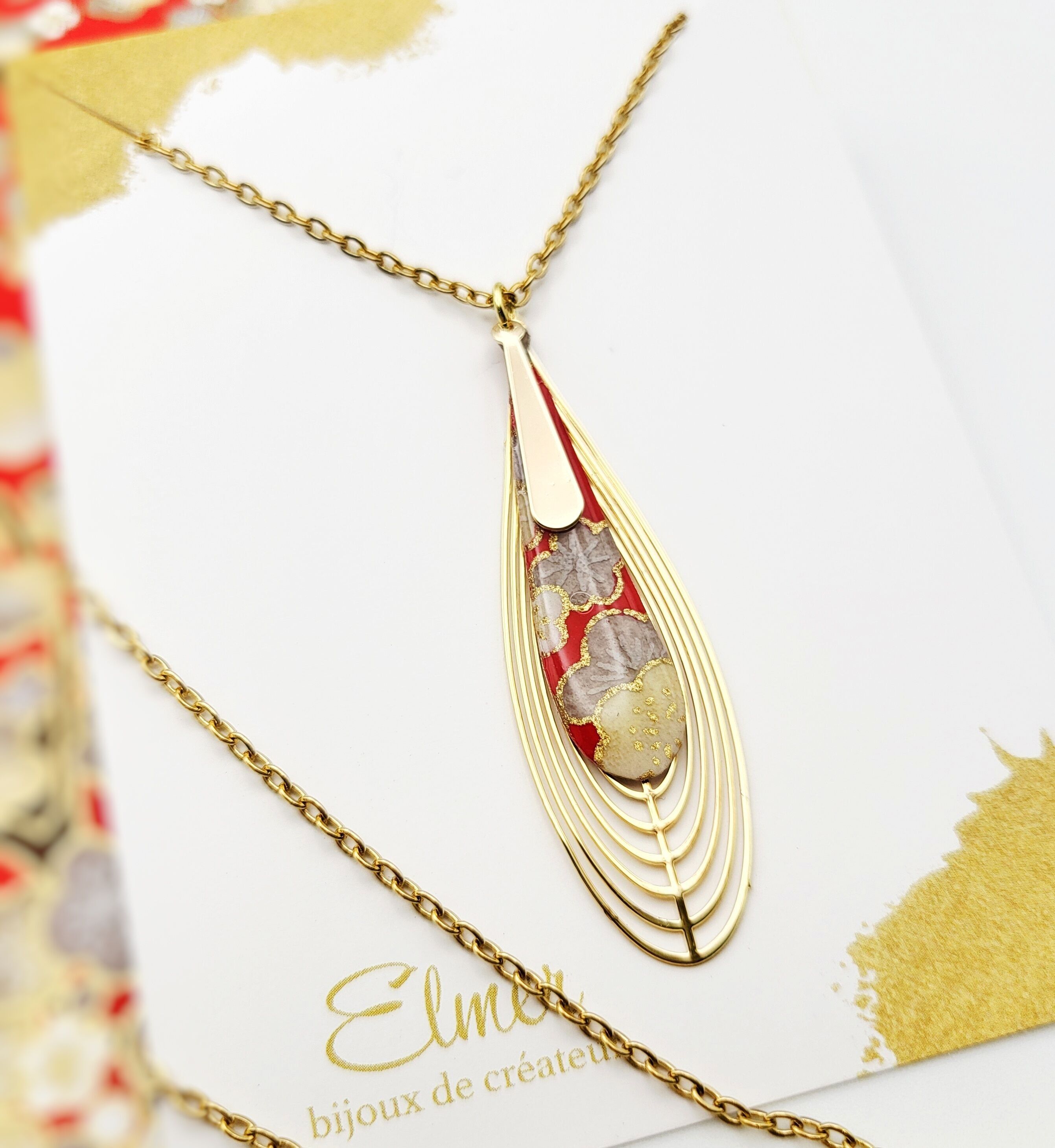 RAN lange Halskette / 4 Farben