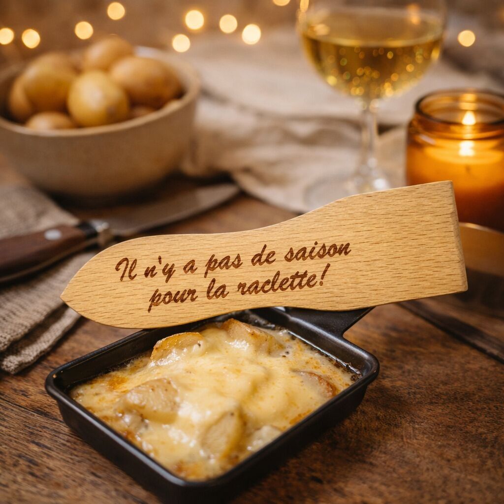 Raclettespatel „Für Raclette gibt es keine Saison!“"