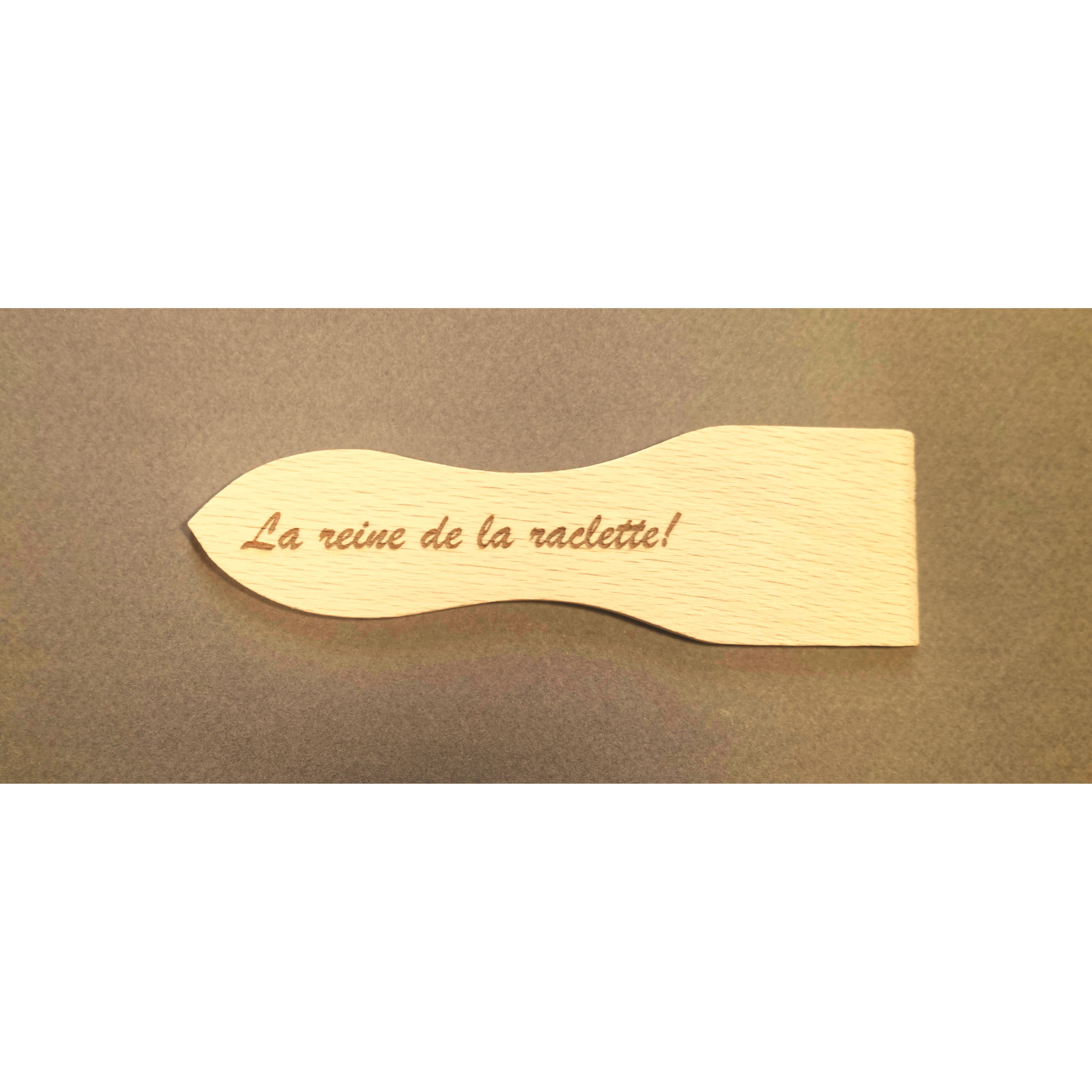 Customizable text raclette spatula