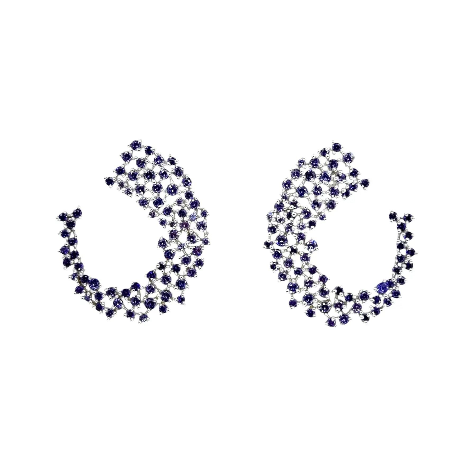 Orecchini Mirto Argento Blu