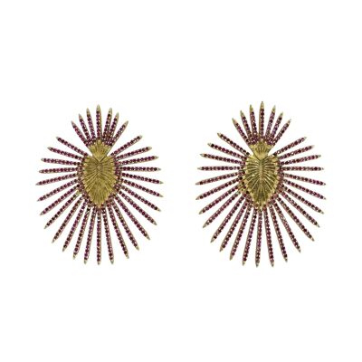 Boucles d'oreilles Solstice Fuchsia