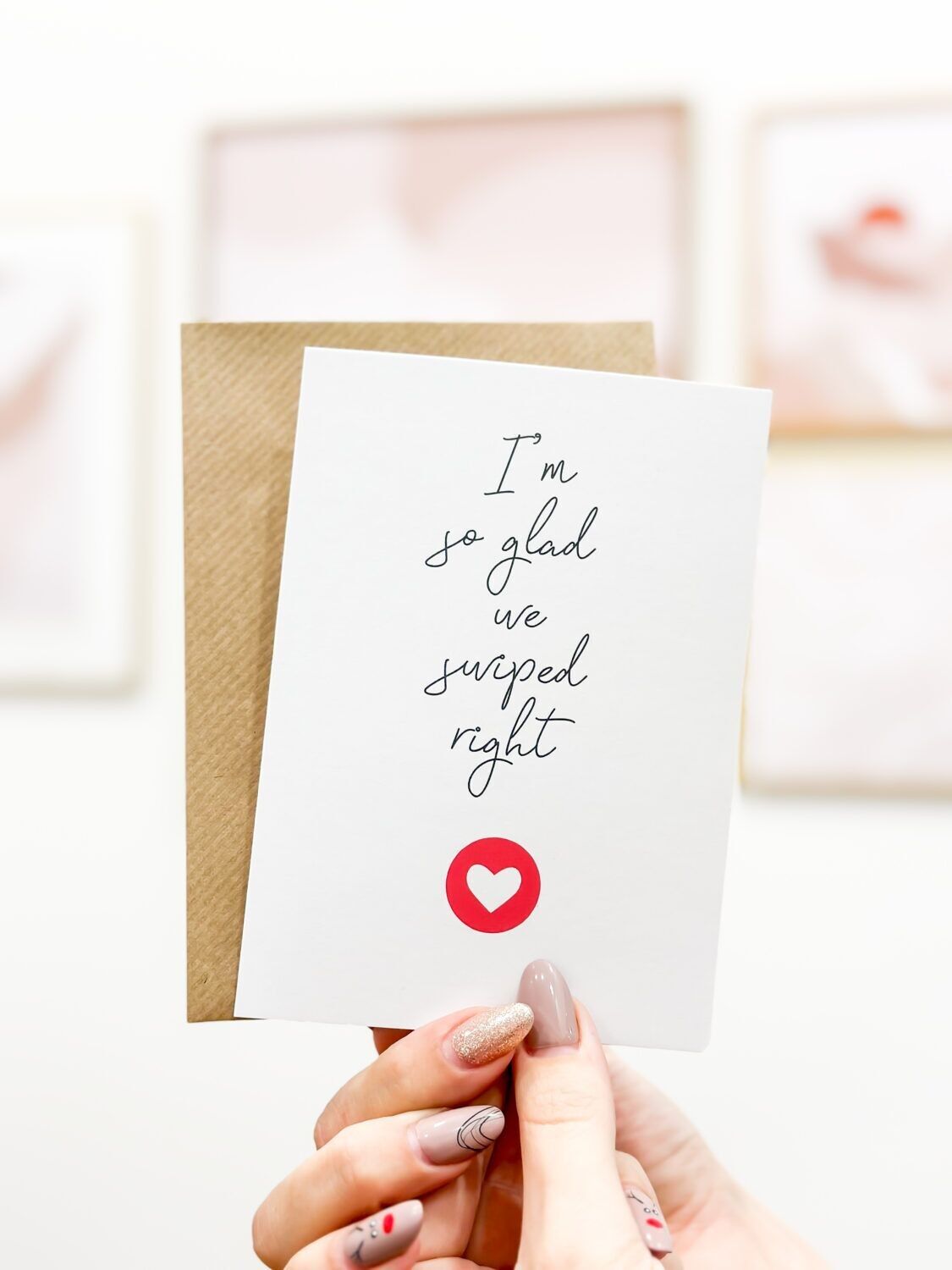 Biglietto d'auguri pieghevole - abbiamo fatto swipe verso destra