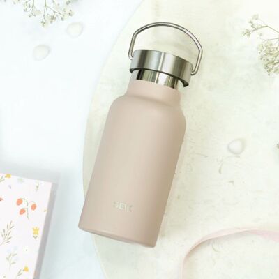 Botella de agua/termo - rosa pastel 350ml