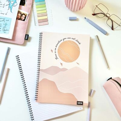 A4 Notebook with spiral binding - sun