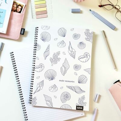 A4 Notebook with spiral binding - make memories