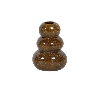 Vase Pebble Ø7 cm Brown