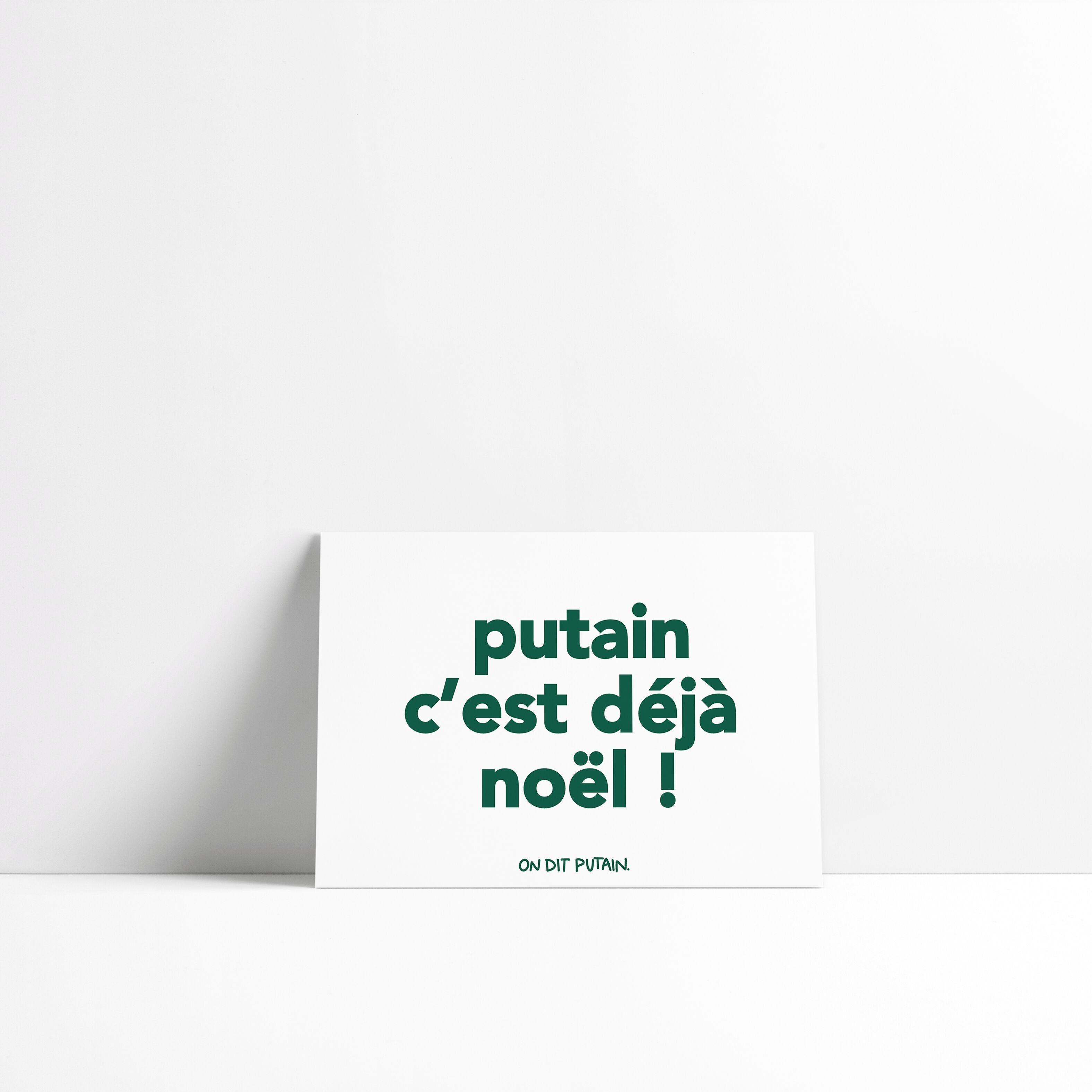 Grußkarte – Es ist schon verdammt Weihnachten.