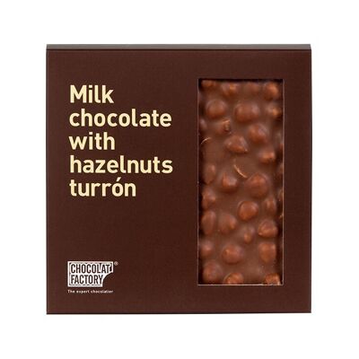 Torrone al cioccolato al latte e nocciole