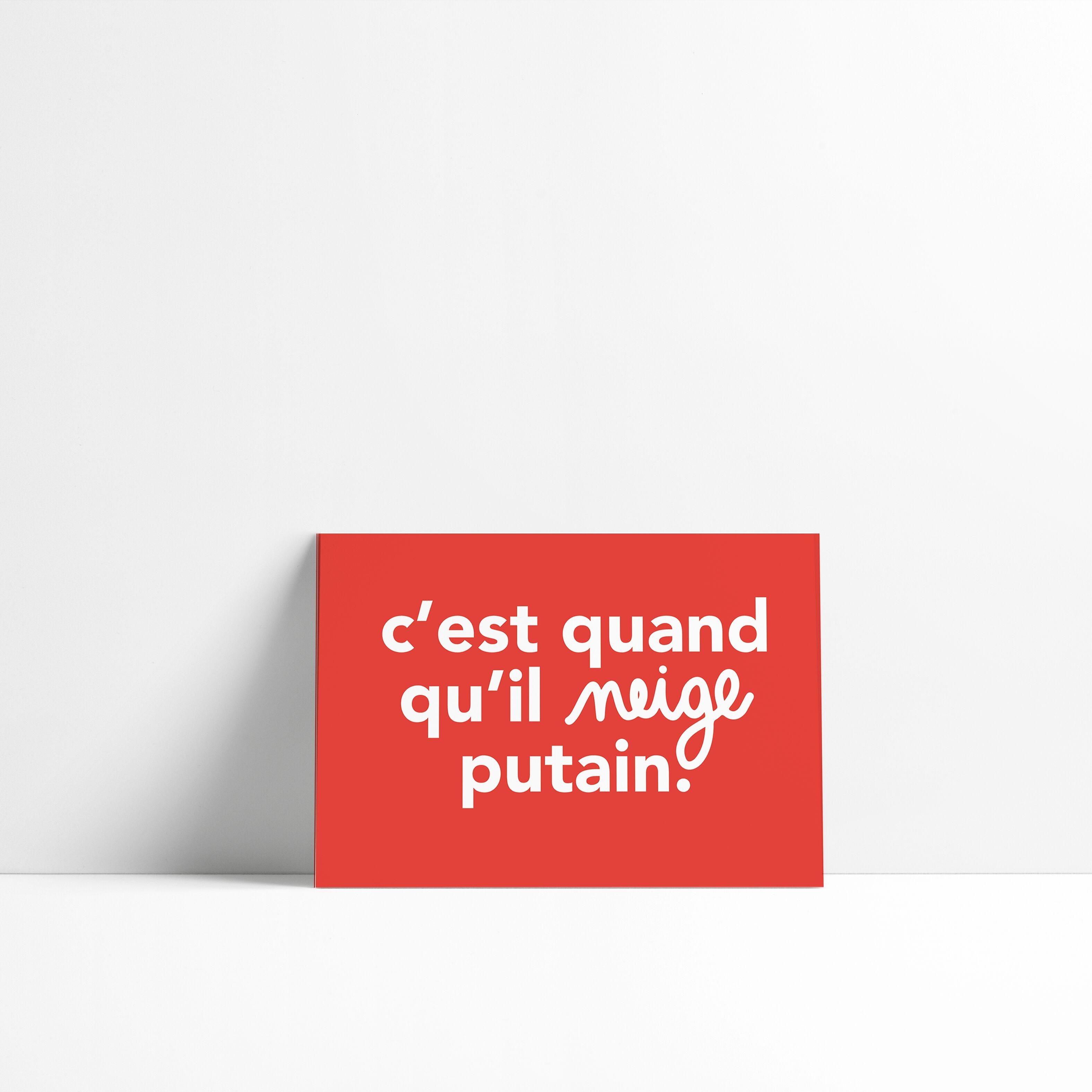 Postkarte – Wann schneit es verdammt noch mal?