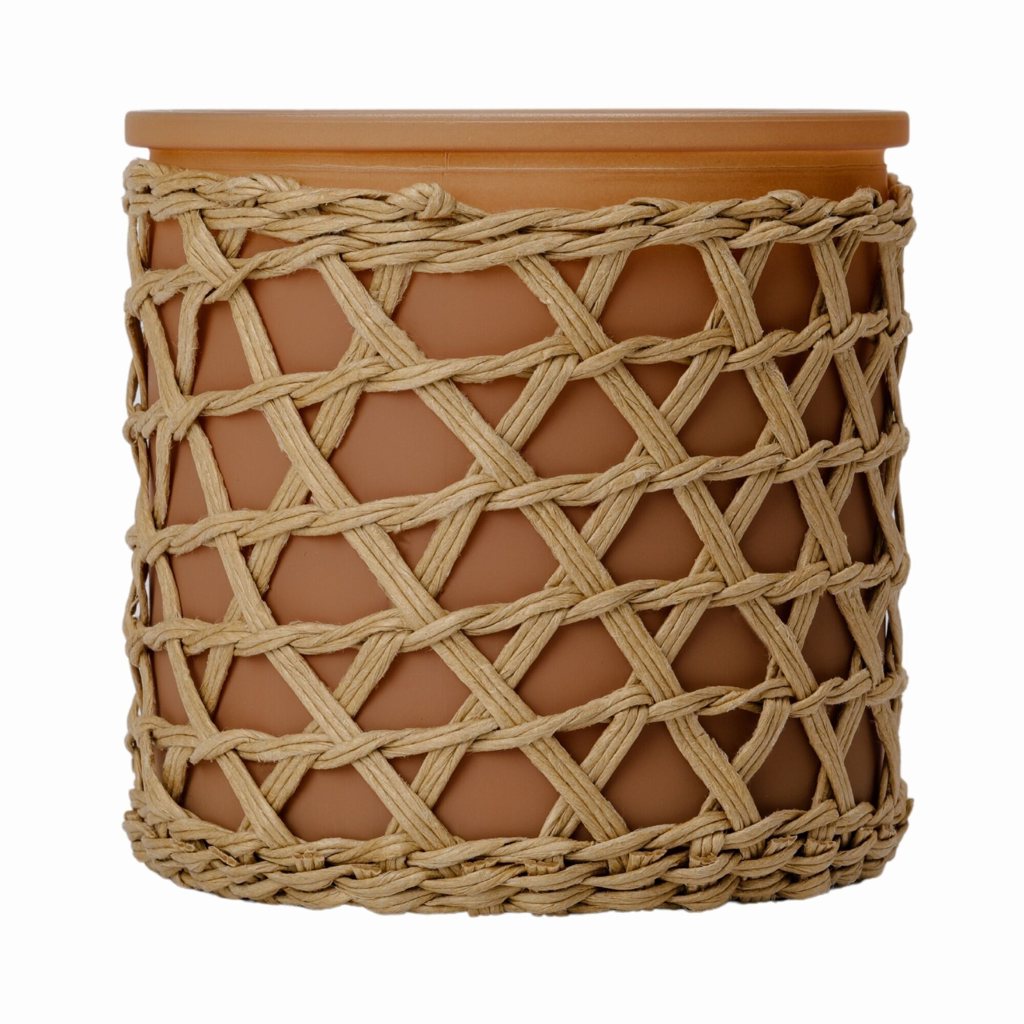 Candela French Connection Woven Detail Caramel Cedarwood & Citrus 425G