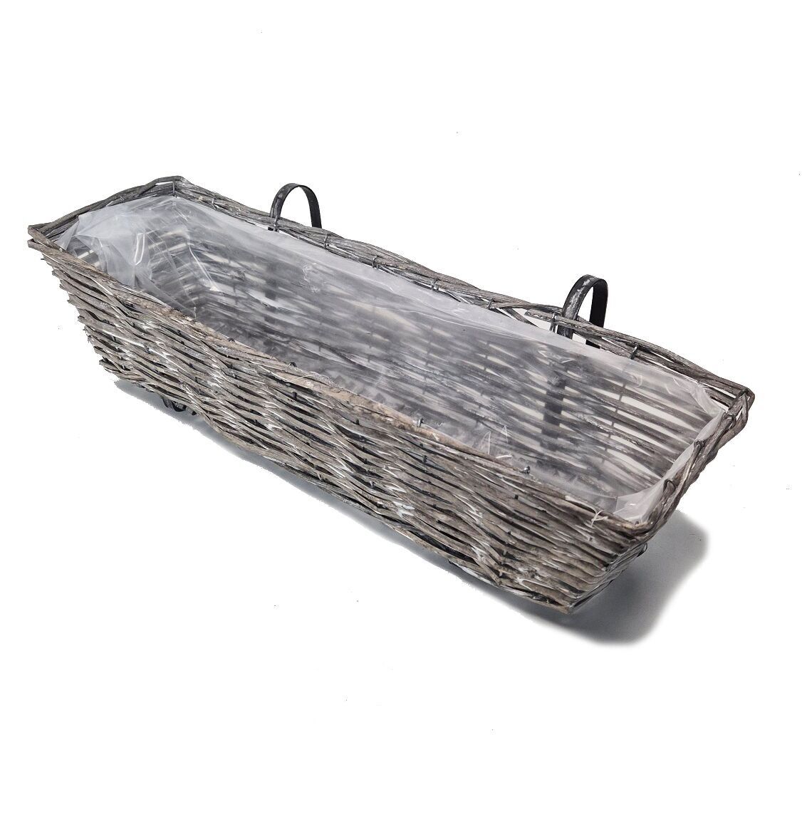 Balkonkörbe für Pflanzen aus Weidenholz