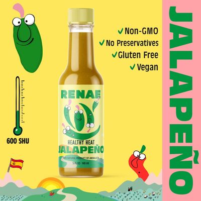 RENÀE | SALSA CALDA SANA TUTTO NATURALE JALAPEÑO (148ml)