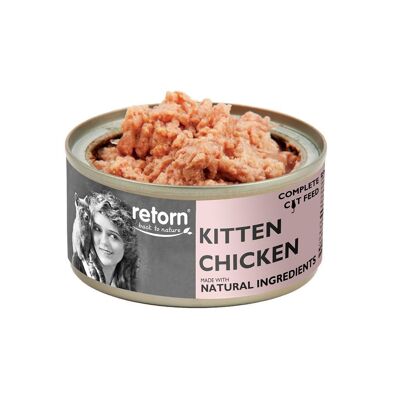 Cibo umido per gattini di pollo 80g di RETORN