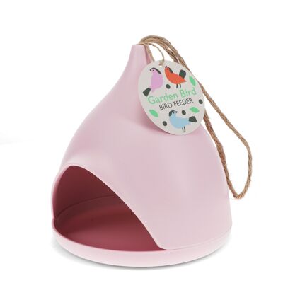 Comedero para pájaros de fibra de bambú - Rosa