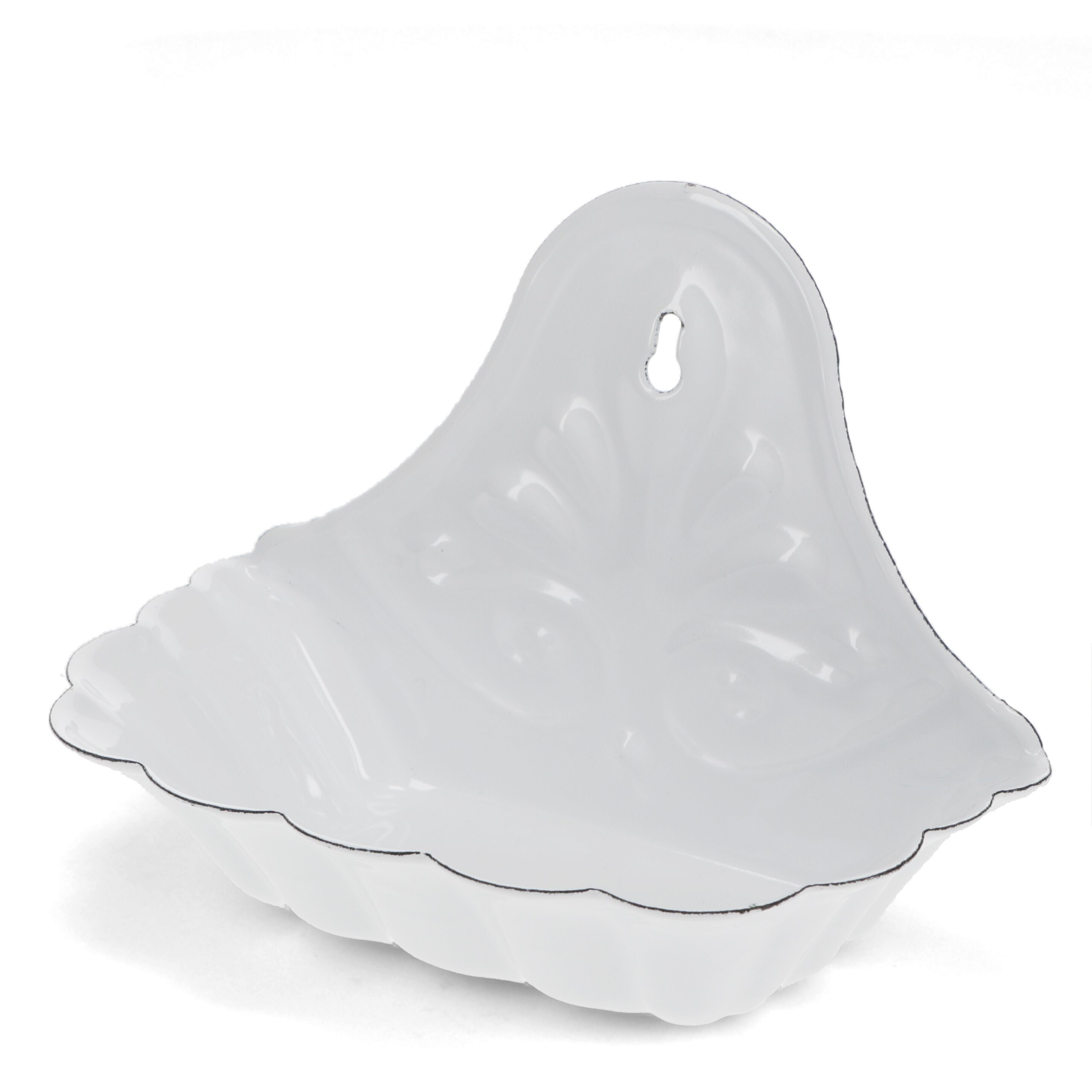 Porta sapone smaltato da parete - Bianco