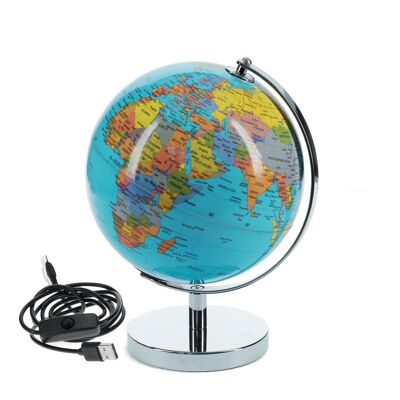 USB world globe light (14.2cm) - Classic