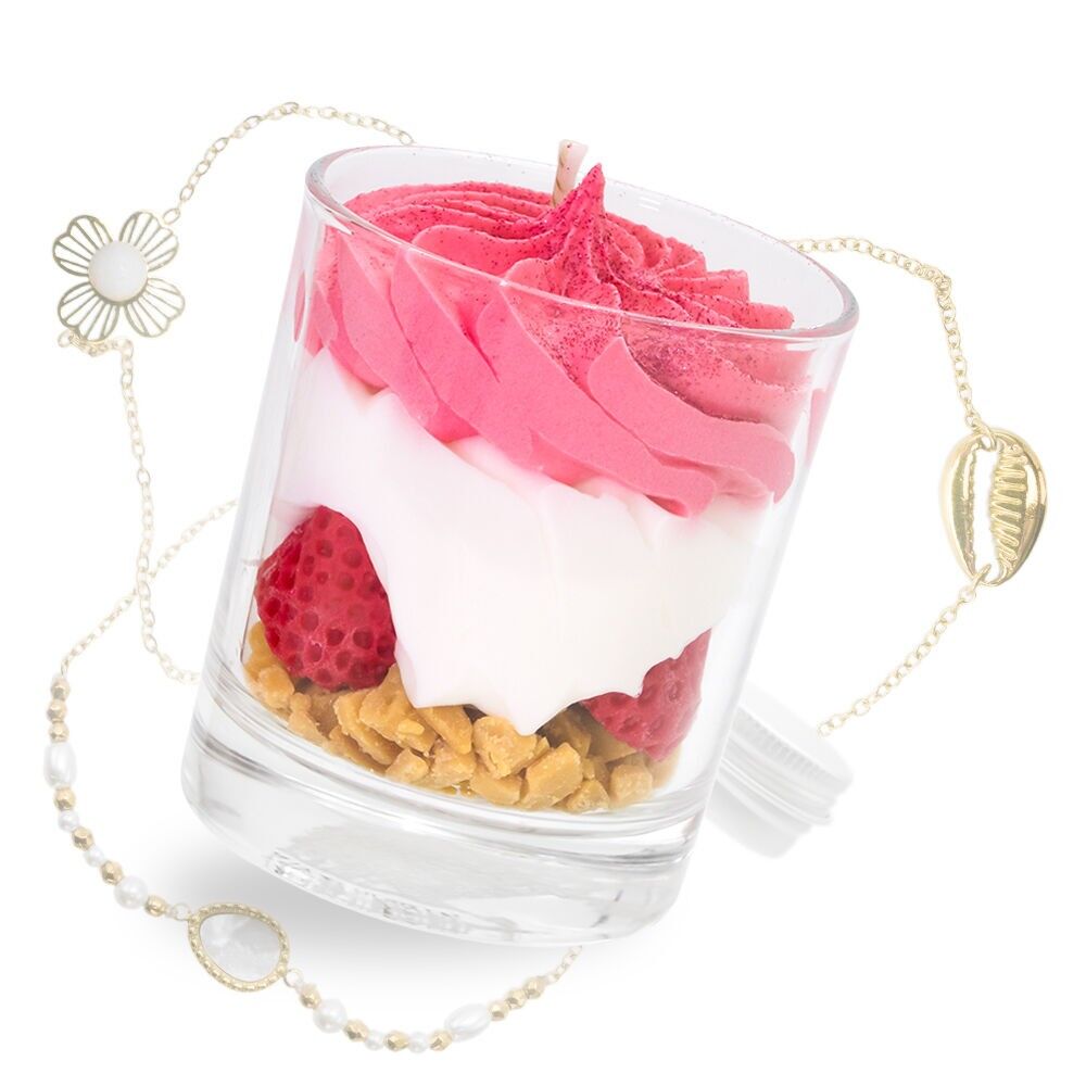 Bougie bijou fraise des bois