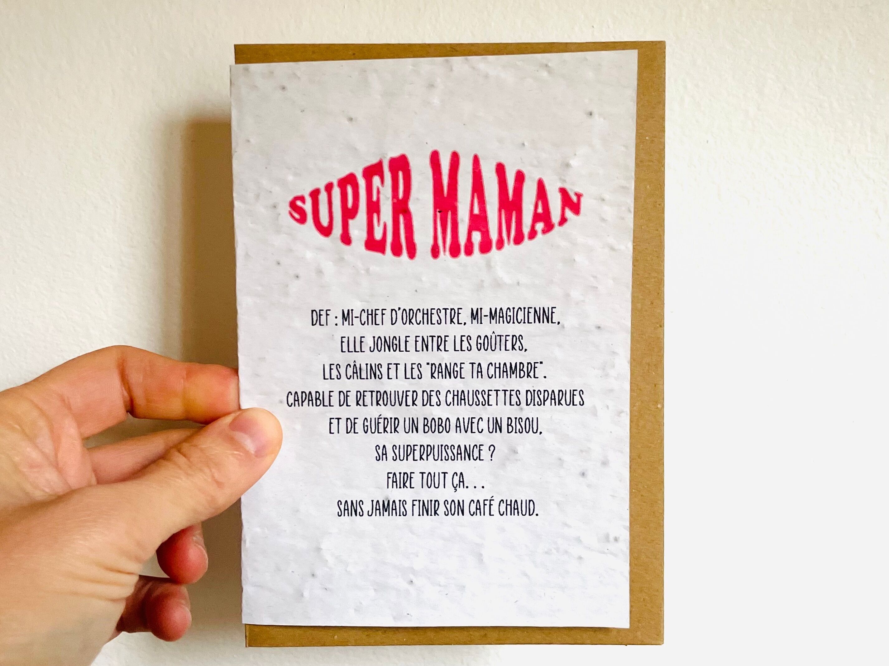 Biglietto per piantare super super mamma