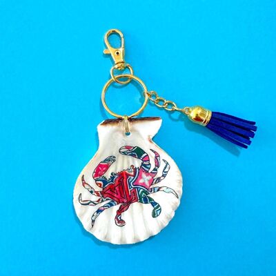 Borsa Crab 4: ciondolo conchiglia "L-Shelly Blue", misura "S"