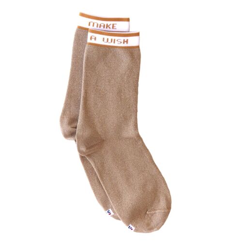Chaussettes Femme coton bio lurex - Josette Make a wish