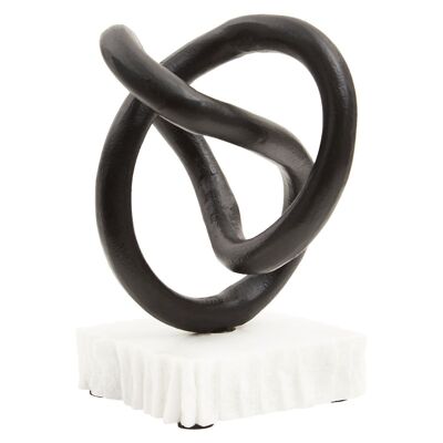 Escultura de nudo negro mate de Mirano
