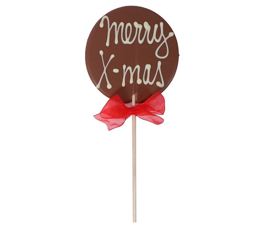 MERRY X-MAS milk chocolate lollipop