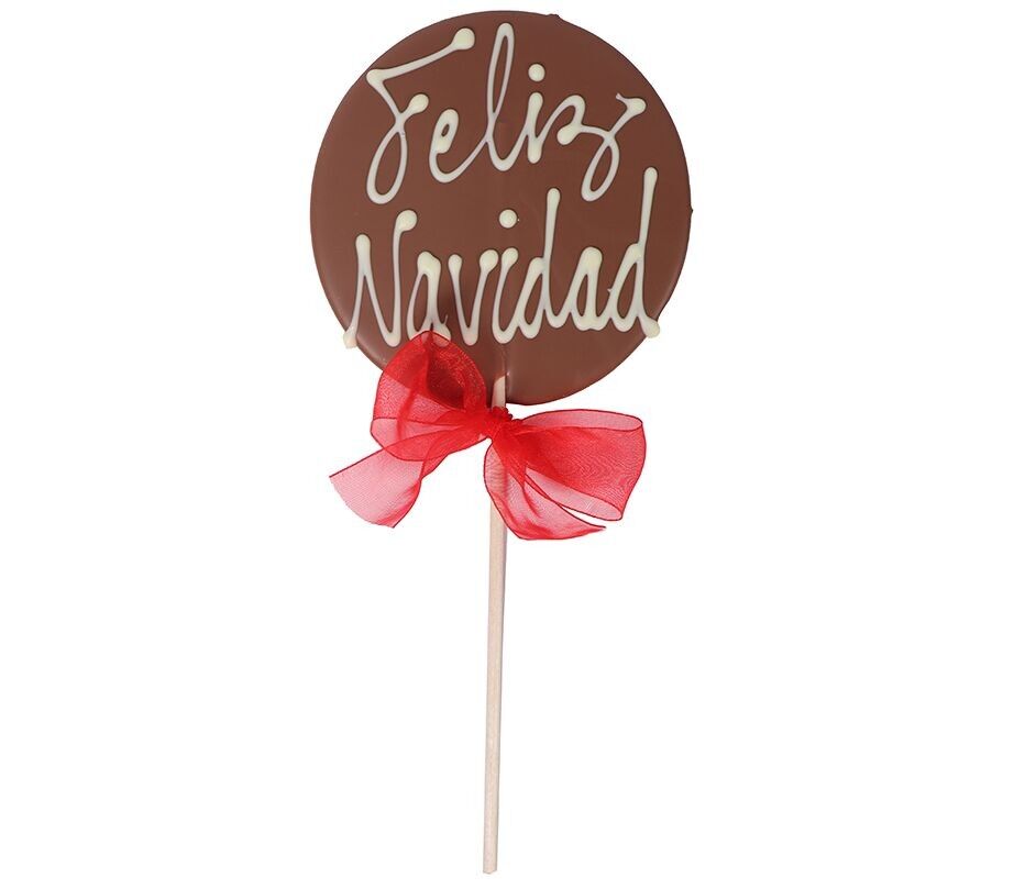 Milk chocolate lollipop MERRY CHRISTMAS