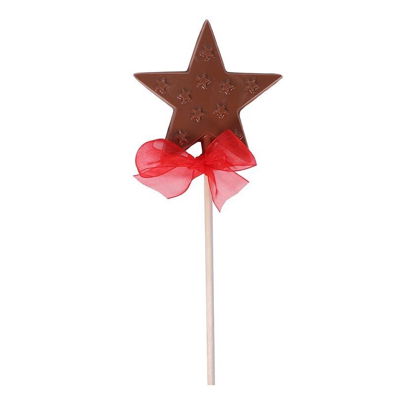 Milk chocolate star lollipop