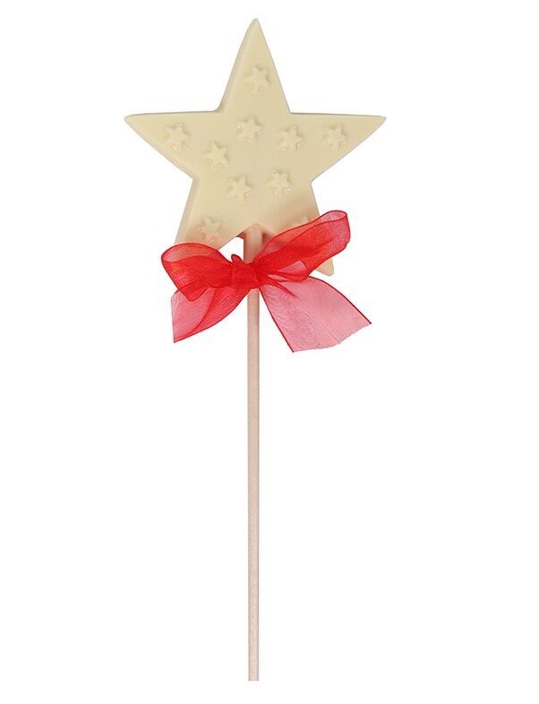 White chocolate star lollipop