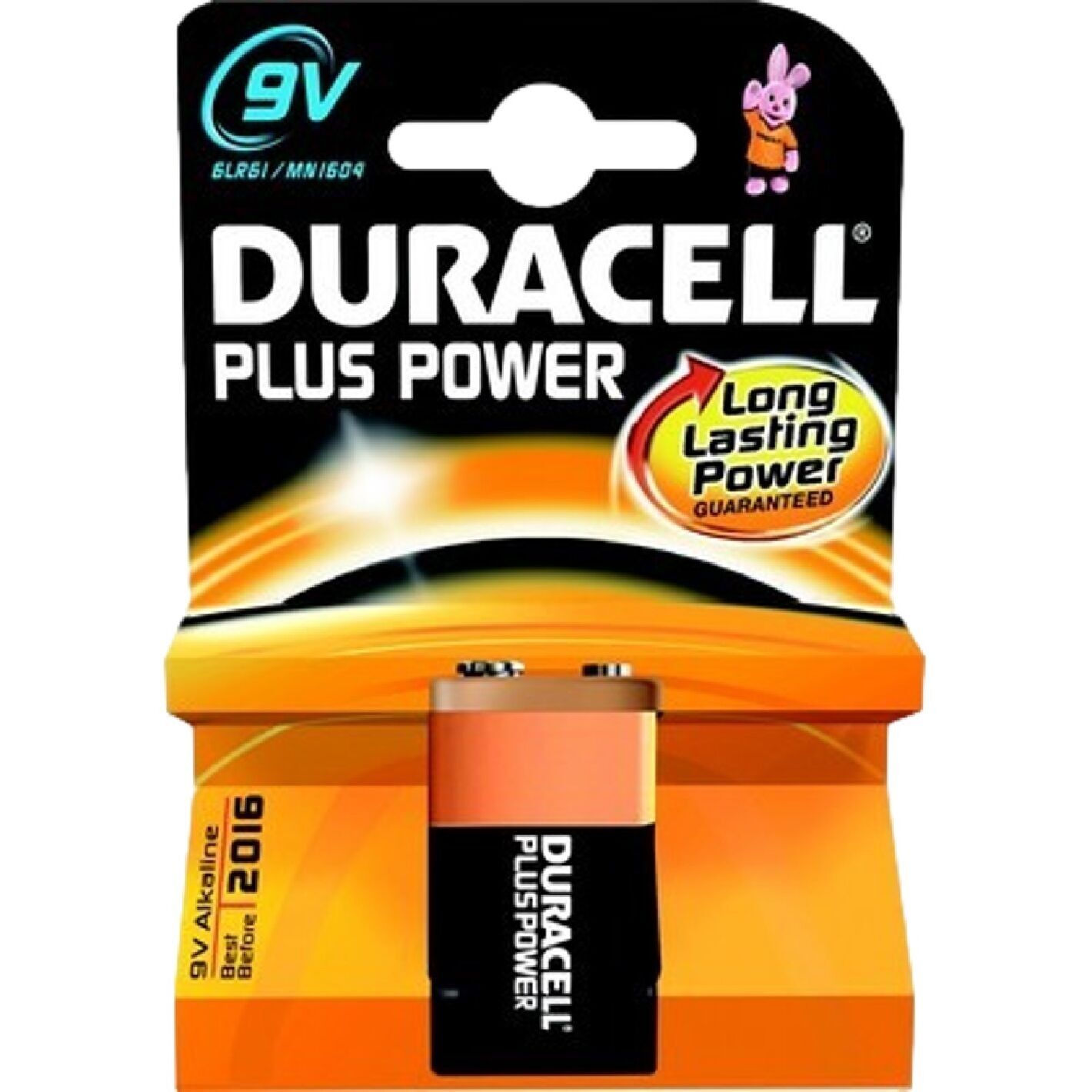 Batterie (E=10) Duracell Plus 6LR61-9 V
