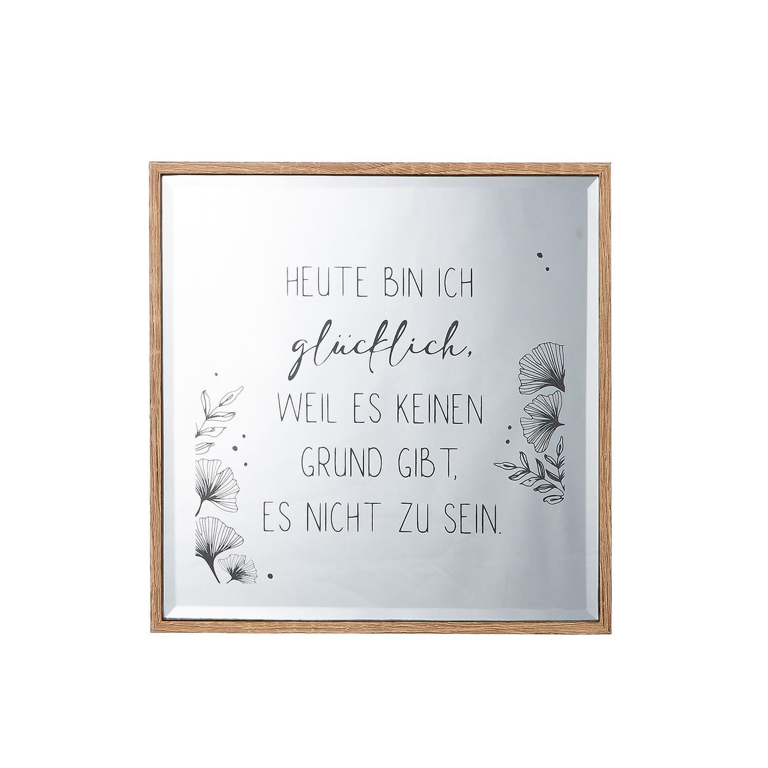 Immagine speculare (LED) quadrata Happy H.21 cm