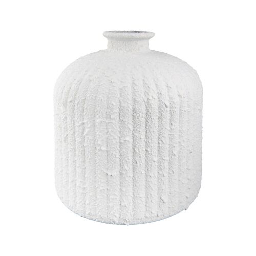 Vase Flasche Sumatra weiß H.18 cm