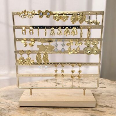 Set de 19 pendientes de acero inoxidable sin display SET6
