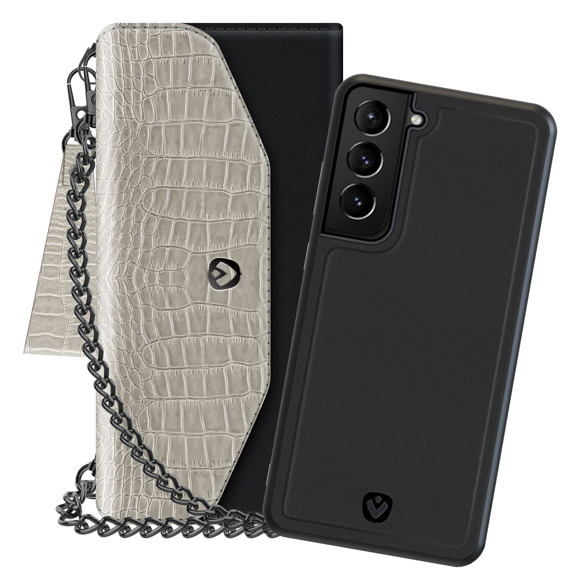 2-in-1-Clutch Samsung Galaxy S21 Plus Schwarz