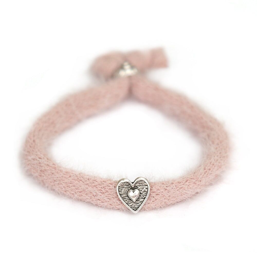 Bracciale soffice argento rosa antico