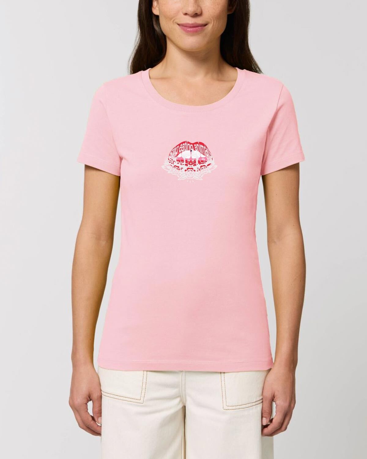 T-shirt Lis sur mes lèvres pour femme - Rose